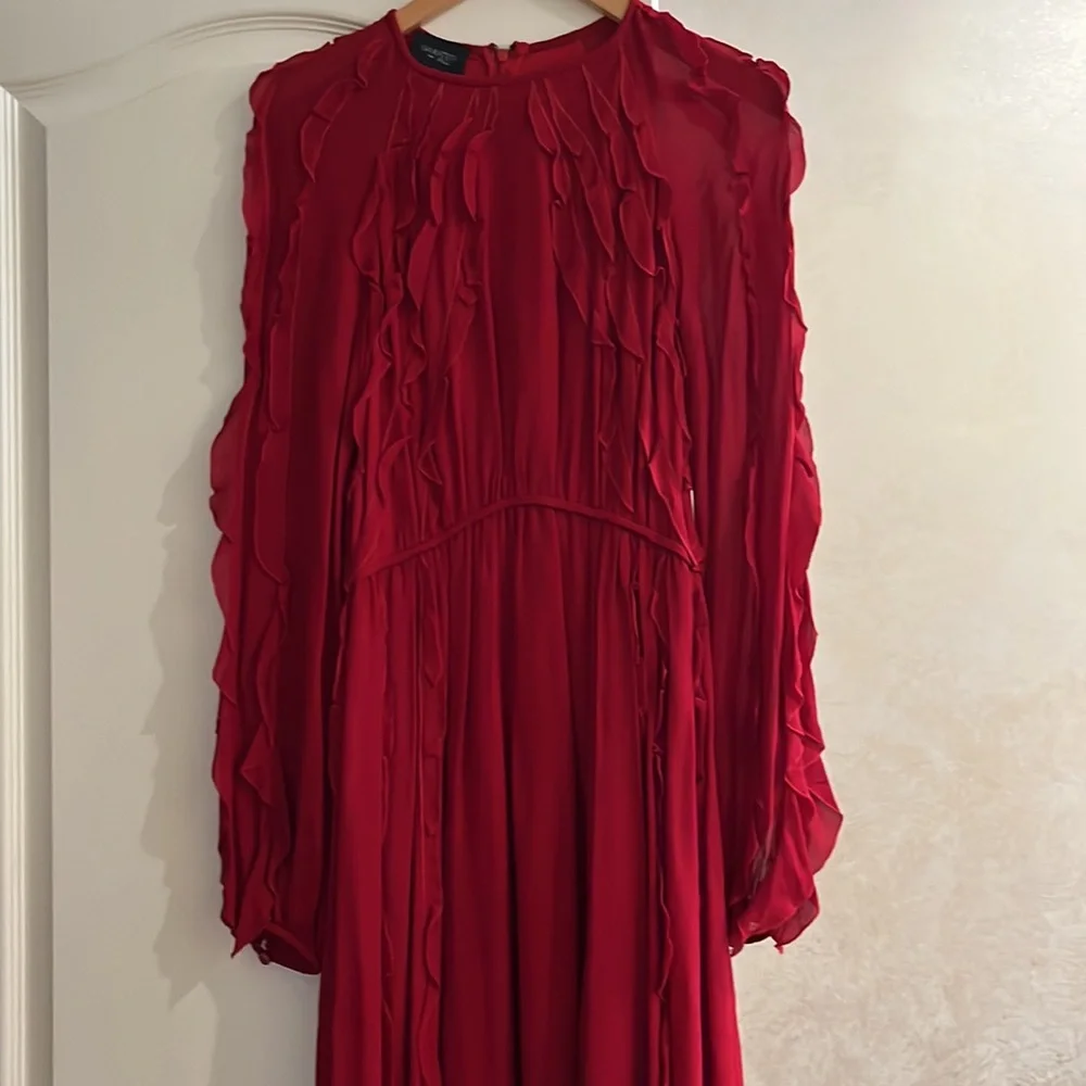 Beautiful Giambattista Vali red ruffle dress - Picture 3 of 10